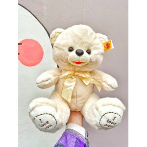 Мягкая игрушка Мишка с бантом "I love you" белый 32 см.