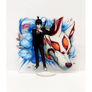 Акриловая фигурка Аки Хаякава и Демон Лис: Человек-Бензопила (Aki Hayakawa and Demon Fox: Chainsaw Man) 14 см.