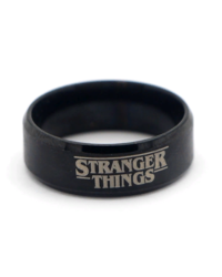Кольцо Очень странные дела (Stranger Things) черное размер 8
