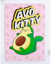 Ежедневник "Avo kitty" розовый А5 80л. в твердой обложке