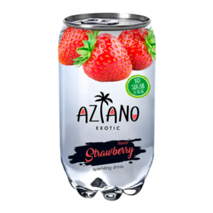 Газированный напиток Aziano со вкусом клубники 350 мл.