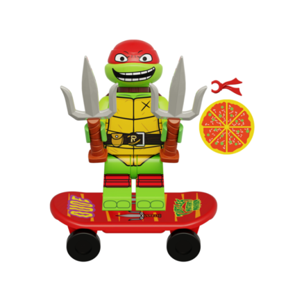 Фигурка Lepin Рафаэль на скейте 2023: Черепашки-ниндзя (Rafael: Teenage Mutant Ninja Turtles 2023)