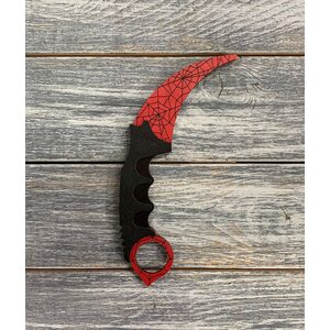 Нож CS:GO Керамбит Кровавая паутина v2. (Crimson Web 21 см.)