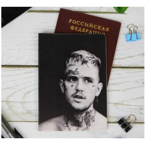 Обложка на паспорт Lil Peep черная