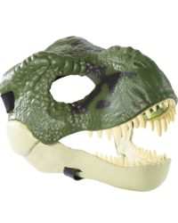 Маска Динозавр зеленый резиновая