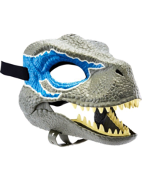Маска Динозавр серо-синий резиновая
