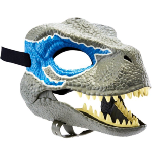 Маска Динозавр серо-синий резиновый