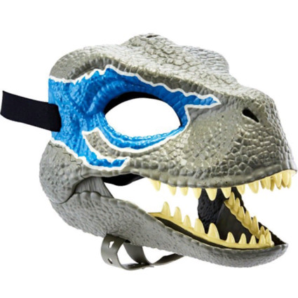 Маска Динозавр серо-синий резиновая