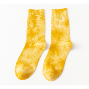 Носки Тай-Дай желтые высокие (36-41)