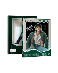 Фотобук Golden Jung Kook (40 л.) + закладки (2 шт.) + карточки (2 шт.) + наклейки (72 шт.)