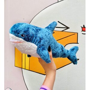 Мягкая игрушка Акула синяя 35 см.