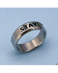 Кольцо Stay: Stray Kids со стразом серебряное