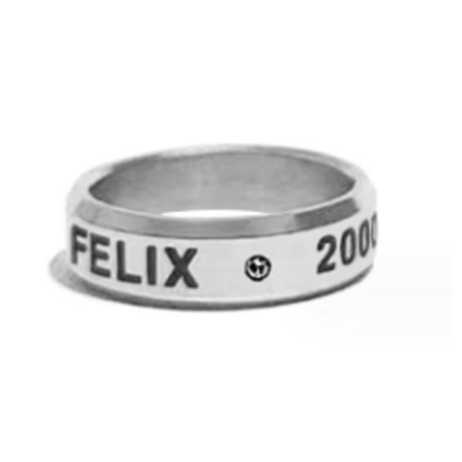 Кольцо Феликс (Felix): Stray Kids со стразом серебряное