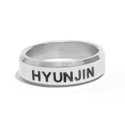 Кольцо Хенджин (Hyunjin): Stray Kids со стразом серебряное