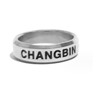 Кольцо Чанбин (Changbin): Stray Kids со стразом серебряное