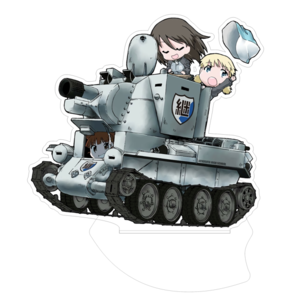 Акриловая фигурка HandMade+ Мика, Микко и Аки: Девушки и танки (Girls und Panzer) 15 см.
