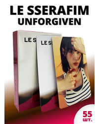 Набор карточек Le Sserafim Unforgiven 55 шт.