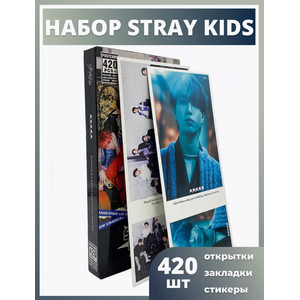 Набор почтовых открыток с закладками (30 шт.) + наклейки (360 шт.) Stray Kids 5-Star