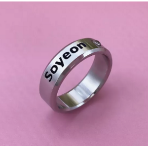 Кольцо Соен: (G)I-DLE (Soyeon: (G)I-DLE) со стразом серебряное размер 7 ххх