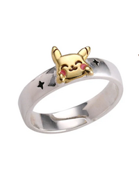 Кольцо Пикачу (Pikachu) серебряное (безразмерное)