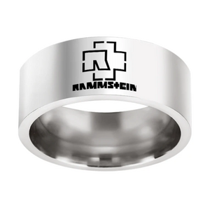 Кольцо Рамштайн (Rammstein) серебряное размер 8
