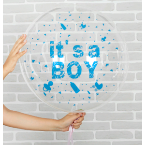 Шар Прозрачный "It's a Boy" 50 см.