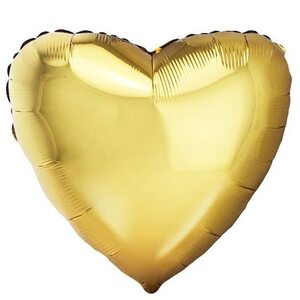 Шар Сердце золото 46 см.