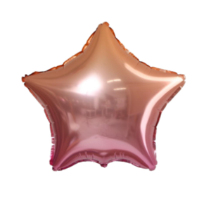 Шар Звезда розово-золотой градиент 46 см.