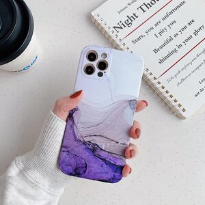 Чехол Мрамор фиолетовый IPhone 12