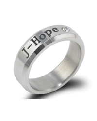 Кольцо Джей-Хоуп: БТС (J-Hope: BTS) со стразом серебряное XXX