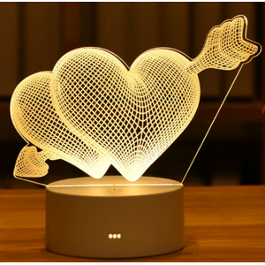 Светильник Два Сердца 3D