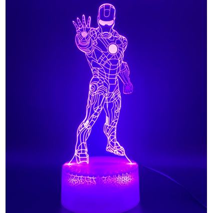 Светильник Железный человек: Марвел (Iron Man: Marvel) 3D