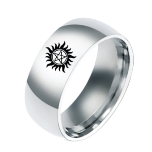 Кольцо Сверхъестественное (Supernatural) серебряное размер 8