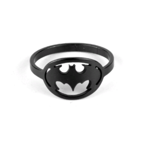 Кольцо Бэтмен объемное черное размер 7