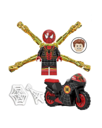 Фигурка Lepin Человек-Паук на черном мотоцикле (Spider Man)