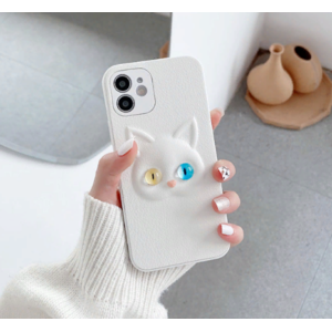 Чехол Кот с яркими глазами белый IPhone 11Pro