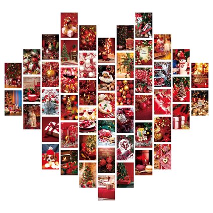 Набор интерьерных карточек Merry Christmas (15x10см) 50 шт.