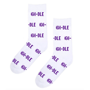 Носки (G)I-dle высокие (36-41, белые)