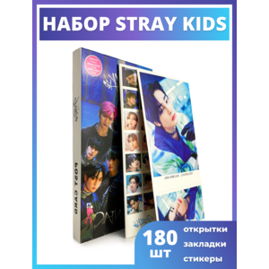 Набор почтовых открыток с закладками (30 шт.) + наклейки (120 шт.) Stray Kids Maniac №2 в ассортименте