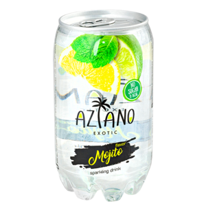 Газированный напиток Aziano со вкусом мохито 350 мл.