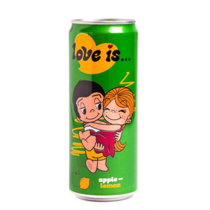 Газированный напиток Love is Яблоко - Лимон 330 мл.