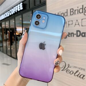 Чехол Градиент фиолетово-синий Iphone 12Pro