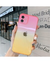 Чехол Градиент желто-розовый Iphone 12