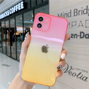 Чехол Градиент желто-розовый Iphone 12Pro