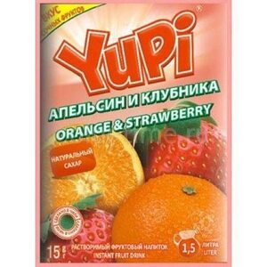 Растворимый напиток Yupi Апельсин Клубника 15 гр.