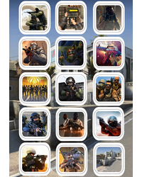 Стикерпак 358 Counter Strike портреты. Формат А5