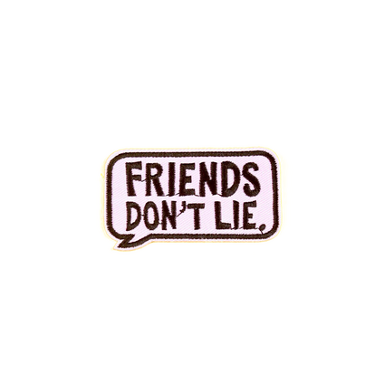 Нашивка Friends don't lie прямоугольная 7 см.