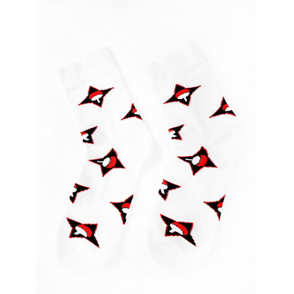 Носки Знак клана Учиха и сюрикен : Наруто (36-41, белые)